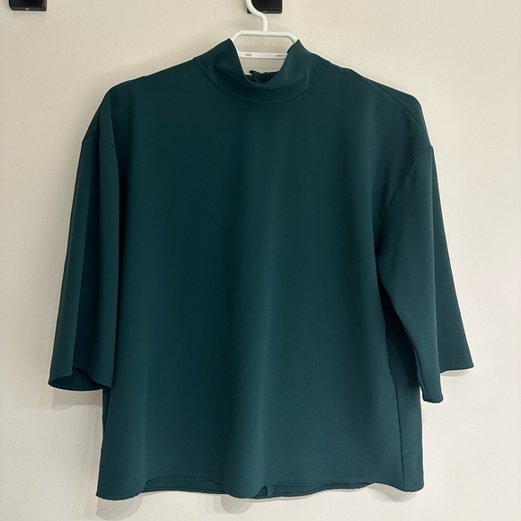 Dark green blouse. Size S. Uniqlo. - Picture 1 of 3